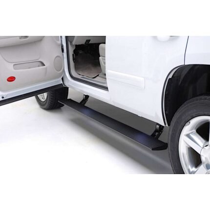 AMP Research 76327-01A PowerStep Series Running Boards, Black Powered Aluminum Set of 2