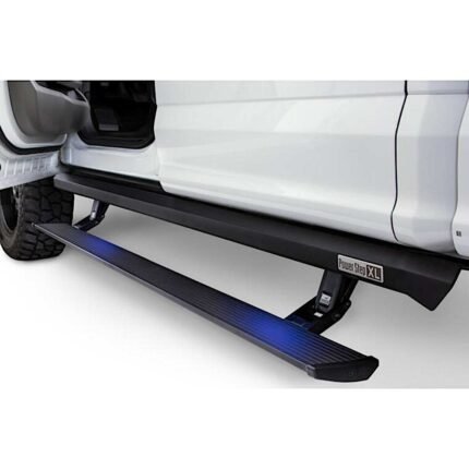 AMP Research 77155-01A PowerStep Series Running Boards, Black Powered Aluminum Set of 2