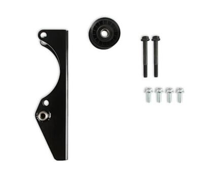 Holley 97-368 Alternator Bracket - Black Powdercoated, Steel, Direct Fit, Kit