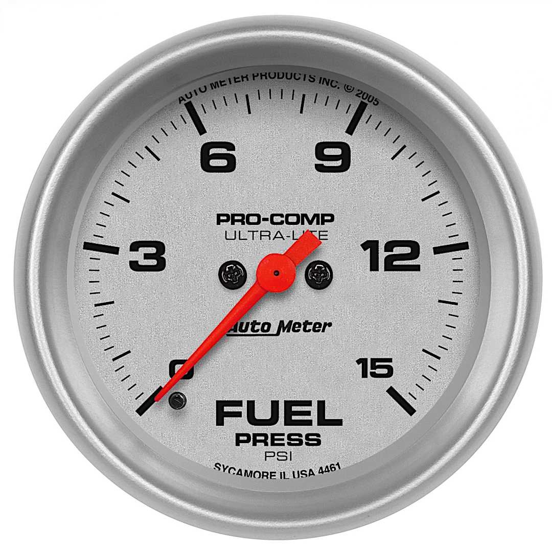 a484461_1.jpg Autometer 4461 Ultra-Lite Series Gauge, Fuel Pressure, 2 5/8in. 15Psi, Digital Stepper Motor. - Image 1