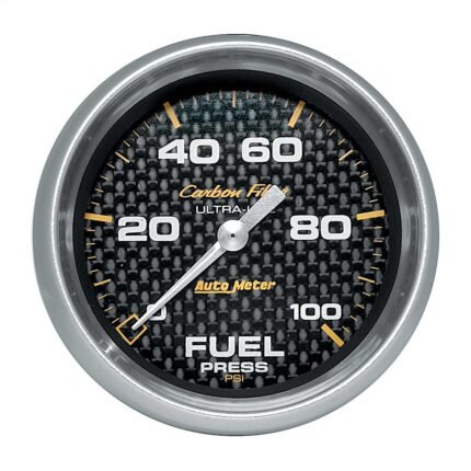 Autometer 4863 Carbon Fiber Series Gauge, Fuel Pressure, 2 5/8in. 100Psi, Digital Stepper Motor.