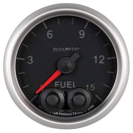 Autometer 5667-05702-A Nascar Elite Gauge, Fuelp, 2 1/16in. 15Psi, Stepper Motor W/Peak & Warn, Elite, -4An Sensor