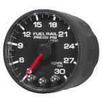 Autometer P321328 Spek Series Gauge, Rail Press, 2 1/16in. 30Kpsi, Stepper Motor W/Peak & Warn, Blk/Blk. - Image 2