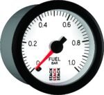 Autometer ST3353 Stack Series Gauge, Fuel Press, Pro Stepper Motor, 52Mm, Wht, 0-1 Bar, M10 Male - Image 6