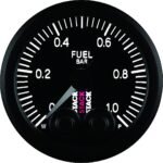 Autometer ST3503 Stack Series Gauge, Fuel Press, Pro-Control, 52Mm, Blk, 0-1 Bar, M10 Male