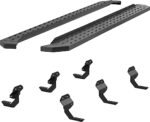 Aries 2055524 Running Boards, Powdercoated Textured Black, Steel, Diameter - 6.5 in., Crew Cab Pickup, RidgeStep Commercial Series