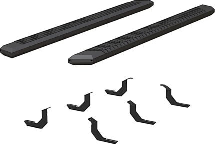 Aries 2556048 Running Boards, Powdercoated Black, Aluminum, 91 in. Length, Diameter - 5.5 in., Cab & Chassis - Crew Cab/Crew Cab Pickup, AdvantEDGE Series