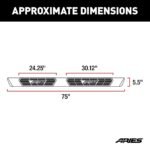 Aries 2558054 Running Boards, Carbide Black Powder Coat, Carbon Steel, Sport Utility, 5.5 in., AscentStep Series - Image 4
