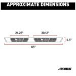 Aries 2558055 Running Boards, Carbide Black Powder Coat, Steel, Crew Cab Pickup, 5.5 in., AscentStep Series - Image 3