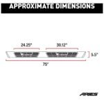 Aries 2558056 Running Boards, Carbide Black Powder Coat, Steel, Extended Cab Pickup, 5.5 in., AscentStep Series - Image 3