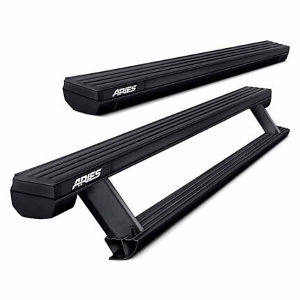Aries 3034472 Running Boards, Carbide Black Powder Coat, Aluminum, Mounting Hardware and Wiring Harness Included, 2-Door, Sport Utility, 48.75 in., ActionTrac Series
