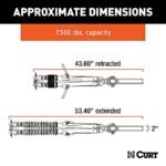 Curt 70001 Tow Bar - Textured black powdercoat, Carbon Steel, Universal, Sold Individually - Image 2