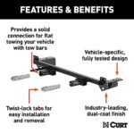 Curt 70124 Tow Bar - Powdercoated Gloss Black, Carbon Steel, Direct Fit, Sold Individually - Image 2