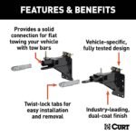 Curt 70134 Tow Bar - Powdercoated Gloss Black, Carbon Steel, Direct Fit, Sold Individually - Image 2