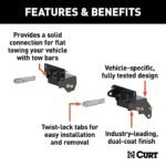 Curt 70137 Tow Bar - Powdercoated Gloss Black, Carbon Steel, Direct Fit, Sold Individually - Image 2