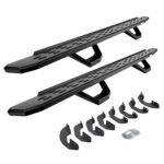 Go Rhino 6964168720PC Running Boards, Textured Black, Galvanized Steel, Bracket Included, 4-Door, Crew Cab Pickup, Crew Max, RB30 Series