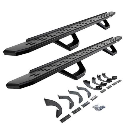 Go Rhino 6964368720PC Running Boards, Textured Black, Galvanized Steel, Bracket Included, 4-Door, Crew Cab Pickup, Crew Max, RB30 Series