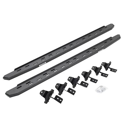 Go Rhino 69650673ST Running Boards, Protective Bedliner Coating, Galvanized Steel, Mounting Bracket Kit Included, 4-Door, Sport Utility, RB30 Slim Line Series