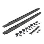Go Rhino 69651687ST Running Boards, Protective Bedliner Coating, Galvanized Steel, Mounting Bracket Kit Included, 4-Door, Crew Cab Pickup, RB30 Slim Line Series