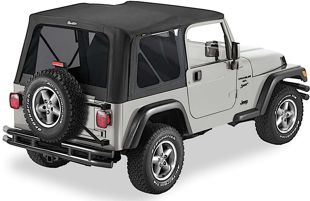 d345118015_1.jpg Bestop 51180-15 Replace-A-Top Soft Top - Without Frame (Requires Factory Frame) Black Denim - Image 1