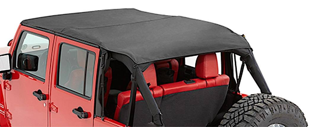 d345259435_1.jpg Bestop 52594-35 Header Extended Safari Cable Style Bikini Top Black diamond - Image 1