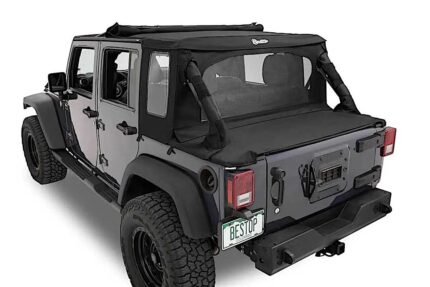 Bestop 53901-17 Halftop Soft Top, Black Premium Twill, Fit's 4 Door Models Only