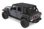 Bestop 53901-17 Halftop Soft Top, Black Premium Twill, Fit's 4 Door Models Only - Image 2