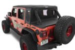 Bestop 53902-35 Trektop Halftop Soft Top - Frameless Design Black diamond - Image 4