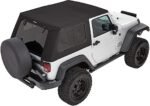 Bestop 54862-17 Trektop Pro Hybrid Fastback Soft Top - Frameless Design Black