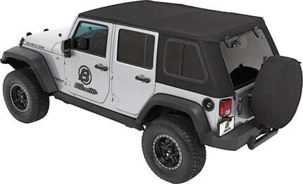 Bestop 54863-17 Trektop Pro Hybrid Fastback Soft Top - Frameless Design Black