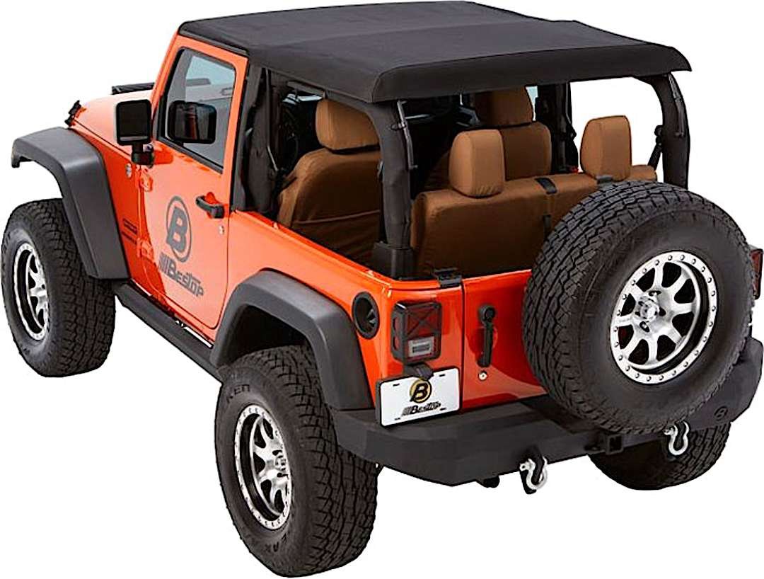 d345492217_1.jpg Bestop 54922-17 Trektop Glide FastBack Soft Top - With Frame (Frame Included) Black twill - Image 1