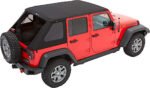 Bestop 56853-17 Trektop Fastback Soft Top - With Frame (Frame Included) Black twill - Image 4