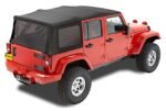 Bestop 79837-17 Replace-A-Top Soft Top - Without Frame (Requires Factory Frame) Black twill