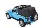 Bestop 56452-35 Trektop Slantback Series Soft Top - Frameless Design Black - Image 2