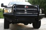 Fab Fours DR03-S1060-1 Front Black Steel Grille Guard, Powdercoated Black, with Full Grille Guard