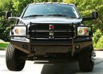 Fab Fours DR06-S1160-1 Front Black Steel Grille Guard, Powdercoated Black, with Full Grille Guard