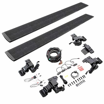 Go Rhino 20404587T Running Boards, Protective Bedliner Coating, Aluminum, with Mounting Kit, Crew Cab Pickup, DIESEL/GAS, E1 Series