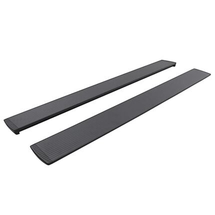 Go Rhino 20412680PC Running Boards, Textured Black, Aluminum, 4-Door, Extended Cab Pickup, E-BOARD E1 Electric Series