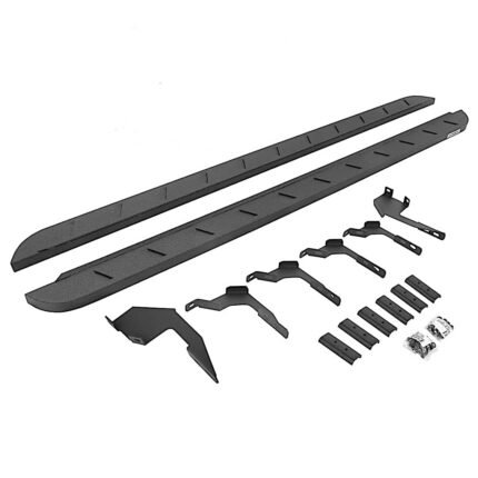 Go Rhino 63036880ST Running Boards, Protective Bedliner Coating, Steel, 4-Door, Crew Cab Pickup, RB10 Slim Line Series