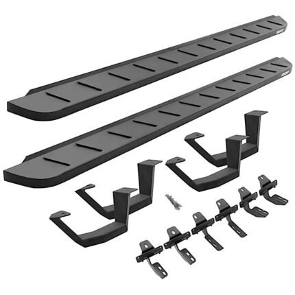 Go Rhino 6341508720PC Running Boards, Textured Black, Galvanized Steel, 4-Door, Crew Cab Pickup, RB10 Series