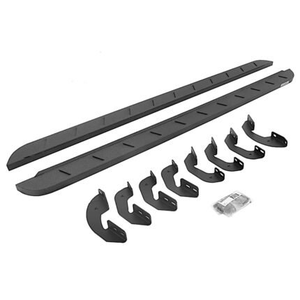Go Rhino 63443973ST Running Boards, Protective Bedliner Coating, Galvanized Steel, with Mounting Kit, 4-Door, Sport Utility, RB10 Slim Line Series