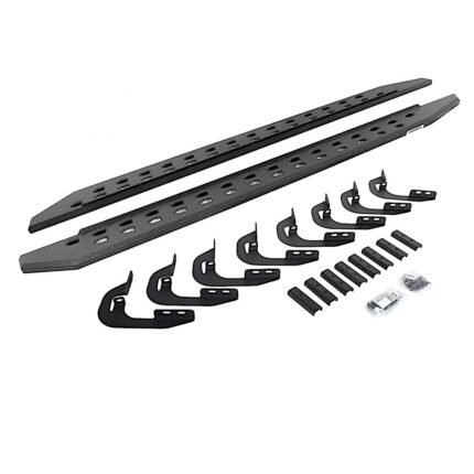 Go Rhino 69404880ST Running Boards, Protective Bedliner Coating, Steel, Extended Cab Pickup, RB20 Slim Line Series