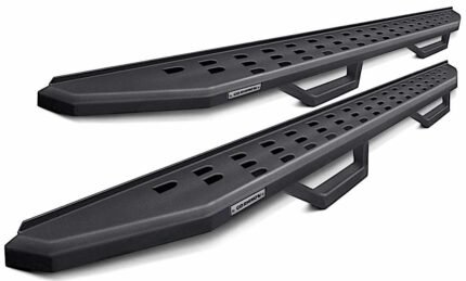 Go Rhino 6944256820PC Running Boards, Powdercoated Textured Black, Steel, Includes Mounting Brackets and Two Pairs of Drop Down Steps, 4-Door, Sport Utility, RB20 Raptor-Style Series