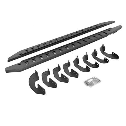 Go Rhino 69443687ST Running Boards, Protective Bedliner Coating, Steel, 4-Door, Crew Cab Pickup, RB20 Slim Line Series