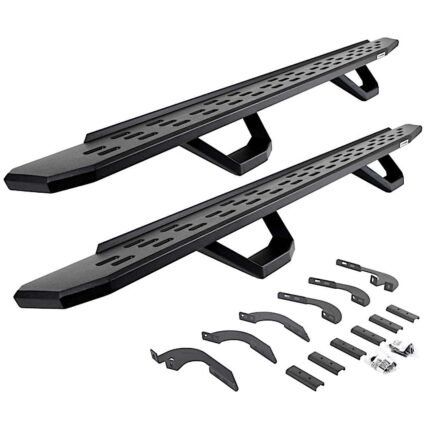 Go Rhino 6964328020PC Running Boards, Textured Black, Galvanized Steel, Crew Cab Pickup (Double Cab), RB30 Series