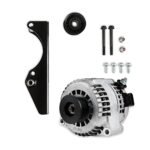 Holley 97-369 Alternator Bracket - Black, Cast Aluminum, Universal, Kit