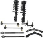 TrueDrive 10-Piece Kit Front, Driver and Passenger Side Control Arms with Loaded Struts, Sway Bar Links, and Tie Rod Ends