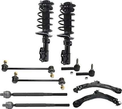 TrueDrive 10-Piece Kit Front, Driver and Passenger Side Control Arms with Loaded Struts, Sway Bar Links, and Tie Rod Ends