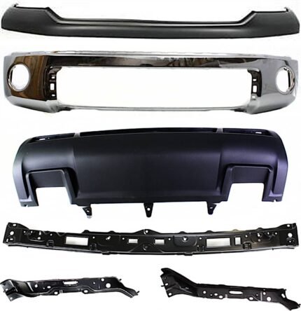 Replacement 6-Piece Kit, Front Primed Bumper Cover, For Models With Steel Lower Bumper, Includes (1) Bumper, (1) Bumper Cover, (3) Bumper Retainer, and (1) Valance