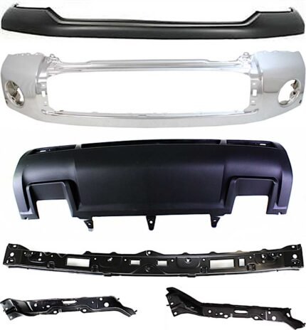 Replacement 6-Piece Kit, Front Primed Bumper Cover, For Models With Steel Lower Bumper, Includes (1) Bumper, (1) Bumper Cover, (3) Bumper Retainer, and (1) Valance